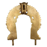 Bhunes Brass Small Prabhavali Arch Frame,  Wall Hanging Decorative God Backdrop | Traditional Temple Pooja Decor | Prabhawali for Home Mandir, Gold, 5.5 Inch, 1 Piece