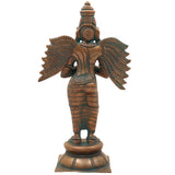 Handcrafted Bronze Garuda Dev Idol | Vishnu Vahana Suparna Garuda Swamy Sculpture in Panchaloha for Temple & Home Decor,Brown, 10.5 Inch, 1 Piece