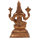 Handcrafted Bronze Yoga Narasimha Idol – Panchaloha Lord Narasingha Statue for Pooja, Home, Temple & Meditation Decor,Gold, 12 Inch, 1 Piece