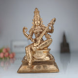Handcrafted Panchaloha Saraswati Idol