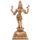 Panchaloha Bronze Shiva Idol – Mahadev Murti, Bholenath Statue, Shankar Nataraja Sculpture, Handmade Chola Art for Temple & Home Decor,Gold, 10 Inch, 1 Piece
