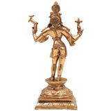 Panchaloha Bronze Shiva Idol – Mahadev Murti, Bholenath Statue, Shankar Nataraja Sculpture, Handmade Chola Art for Temple & Home Decor,Gold, 10 Inch, 1 Piece