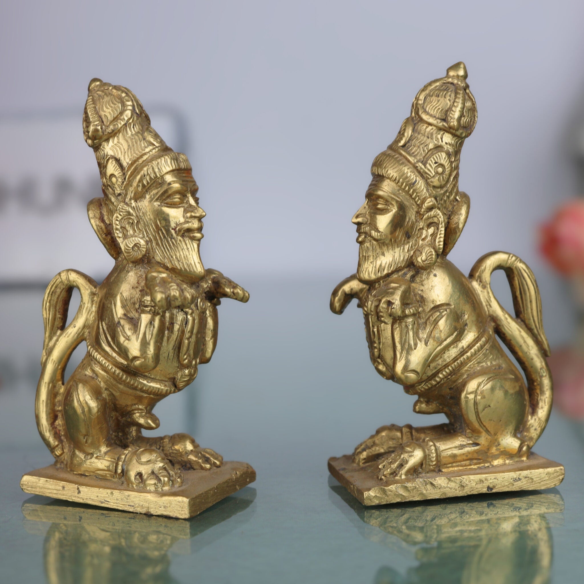 Handcrafted Bronze Purushamruga Yali Idol