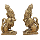 Handcrafted Bronze Purushamruga Yali Idol – Panchaloha Vyala Simhamukha Shardula Chola Art Temple Sculpture for Vastu & Home Décor,Gold, 3 Inch, 1 Piece