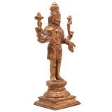 Handmade Panchaloha Bronze Shiva Idol | Mahadev Murti, Shambhu Statue, Bholenath Sculpture, Chola Art, Divine Hindu Deity,Gold, 6 Inch, 1 Piece