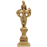Brass Deepalakshmi Diya Lady, Deepa Lakshmi Idol, Vilakku Lakshmi Statue, Kuthu Vilakku Deepam Lady, Traditional Pital Deepa Devi Murti for Pooja & Home,Gold, 7 Inch, 1 Piece
