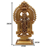 Brass Venkateswara Balaji Idol with Prabhavali | Lord Srinivasa Murti | Govinda Brass Statue | Balaji Pooja Sculpture for Home Decor & Temple,Gold, 11 Inch, 1 Piece