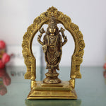 Brass Venkateshwara Balaji Idol with Prabhavali | Srinivasa Govinda Tirupati Balaji Statue for Home Decor, Temple Puja & Gifts