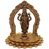 Brass Venkateshwara Balaji Idol | Tirupati Srinivasa Govinda Statue | Pittal Peetal Hindu God Murti for Home Temple Pooja & Decor,Gold, 8 Inch, 1 Piece