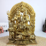 Brass Shiv Pariwar Idol with Shiva Lingam