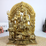 Brass Shiv Pariwar Idol with Shiva Lingam