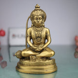 Brass Hanuman Idol for Home Temple – Maruti, Anjaneya, Bajrangbali, Pavanputra Murti for Pooja & Gifting | Handmade Copper Finish Statue