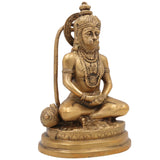 Brass Hanuman Idol for Home Temple – Maruti, Anjaneya, Bajrangbali, Pavanputra Murti for Pooja & Gifting | Handmade Copper Finish Statue,Gold, 7.5 Inch, 1 Piece