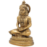 Brass Hanuman Idol for Home Temple – Maruti, Anjaneya, Bajrangbali, Pavanputra Murti for Pooja & Gifting | Handmade Copper Finish Statue,Gold, 7.5 Inch, 1 Piece