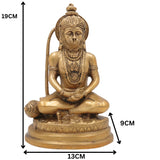 Brass Hanuman Idol for Home Temple – Maruti, Anjaneya, Bajrangbali, Pavanputra Murti for Pooja & Gifting | Handmade Copper Finish Statue,Gold, 7.5 Inch, 1 Piece