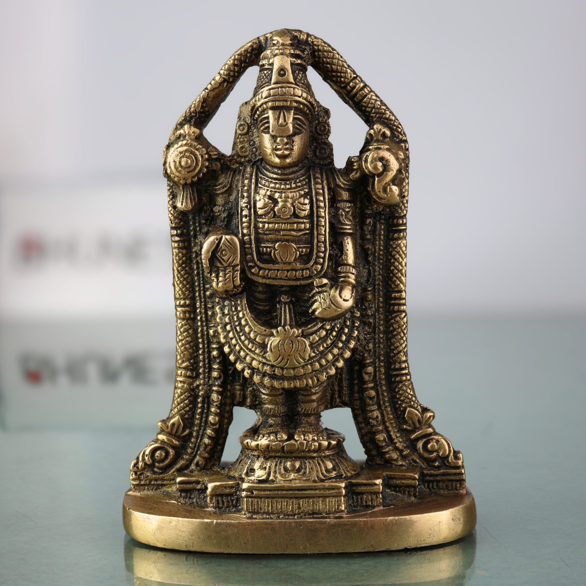 Brass Balaji Statue, Tirupati Idol God Statue Showpiece, Venkateshwara Idol Lord Thirupathi Murti Lord Balaji Idols, Venkateshwara, Home Décor