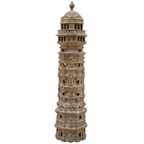 Bhunes Brass Antique Temple Showpeice, Mandir For Living Room Pooja Decoration Religious Home Décor, Temple, Home Temple, Mandap, Gopuram,Gold, 8 Inch, 1 Piece