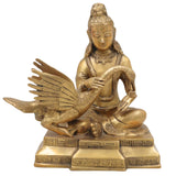 Brass Buddha Statue | Gautama Siddhartha Buddha Murti |Buddha Figurine | Spiritual Home Decor & Pooja Idol,Gold, 10 Inch, 1 Piece