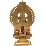 Brass Rama Idol With Prabhavali, Shri Ram Murti, Lord Ramachandra Vigraham, Ramar Brass Statue, Ram Lalla Idol, Ram Bhagwan Moorthi for Pooja Home Temple Decor Gift,Gold, 11.5 Inch, 1 Piece