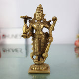 Brass Lord Bhagwan Vishnu Idol Statue Standing, Narayana Murti, For Pooja Room, Mandir Temple Home Décor Wedding Housewarming Gift Item