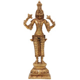 Brass Lord Narasimha Swamy Idol – Yoga Narasimha Murti, Narasingha Statue for Pooja Room, Home, Temple & Office Decor, Handmade Nrisimha Figurine,Gold, 4 Inch, 1 Piece