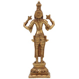 Brass Lord Narasimha Swamy Idol – Yoga Narasimha Murti, Narasingha Statue for Pooja Room, Home, Temple & Office Decor, Handmade Nrisimha Figurine,Gold, 4 Inch, 1 Piece