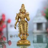 Handcrafted Brass Mahalakshmi Idol – Kamala Devi | Shree Padmavati Narayani Murti for Pooja, Home Temple & Diwali Gift 