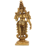 Handcrafted Brass Mahalakshmi Idol, Kamala Devi | Shree Padmavati Narayani Murti for Pooja, Home Temple & Diwali Gift ,Gold, 6 Inch, 1 Piece