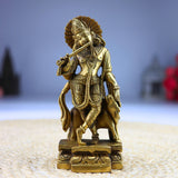 Brass Krishna with Cow Idol