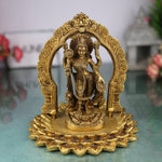Handcrafted Brass Durga Devi Idol with Prabhavali – Mahishasura Mardini | Shakti | Chamundeshwari | Antique Finish for Pooja, Home Temple & Decor