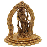 Handcrafted Brass Durga Devi Idol with Prabhavali – Mahishasura Mardini | Shakti | Chamundeshwari | Antique Finish for Pooja, Home Temple & Decor,Gold, 8 Inch, 1 Piece