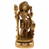 Brass Ardhanarishvara Idol, Divine Shiv Parvati Statue, Lord Shiva Parvati Murti, Ardhanarishwar Sculpture, Spiritual Decor, Gold, 6 Inch, 1 Piece