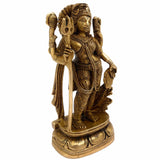 Brass Ardhanarishvara Idol, Divine Shiv Parvati Statue, Lord Shiva Parvati Murti, Ardhanarishwar Sculpture, Spiritual Decor, Gold, 6 Inch, 1 Piece