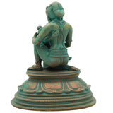 Bronze Yashoda with Krishna Feeding Mother Idol –Panchaloha Statue, Handmade Chola Art Annapurneshwari Murti for Home Temple & Spiritual Gifting,Brown, 7 Inch, 1 Piece