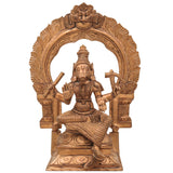 Handmade Panchaloha Bronze Varahi Amman | Chola Art Varahi Devi | South Indian Temple Varahi Mata / Varahi Shakti / Varahi Ammavaru Idol,Brown, 9.5 Inch, 1 Piece