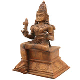 Handcrafted Bronze Aiyanar Idol Panchaloha Village Guardian Deity Sastha Ayyanar Chola Art Sculpture for Temple Pooja Decor,Brown, 7 Inch, 1 Piece