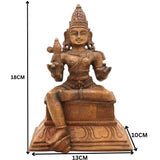 Handcrafted Bronze Aiyanar Idol Panchaloha Village Guardian Deity Sastha Ayyanar Chola Art Sculpture for Temple Pooja Decor,Brown, 7 Inch, 1 Piece