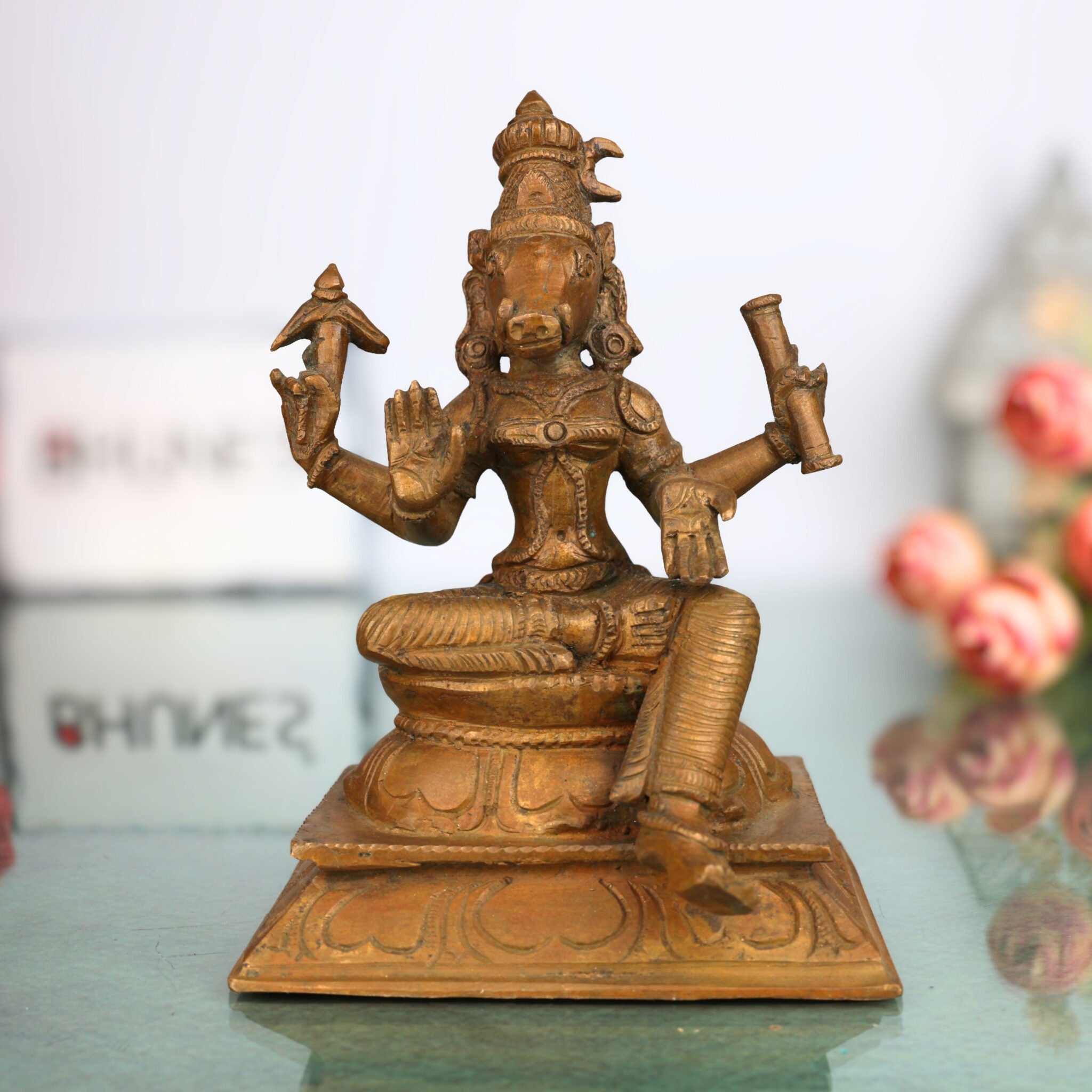 Handcrafted Bronze Panchaloha Varahi Devi Idol
