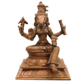 Handcrafted Bronze Panchaloha Varahi Devi Idol – Chola Art Varahi Amman | Ashta Matrika Barahi Mata Temple Sculpture,Brown, 6 Inch, 1 Piece