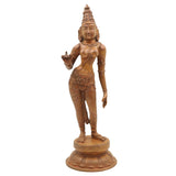 Handmade Bronze Parvati Idol | Panchaloha Gauri Uma Mahadevi Statue | South Indian Chola Art Devi Sculpture for Home Temple Decor,Brown, 13 Inch, 1 Piece