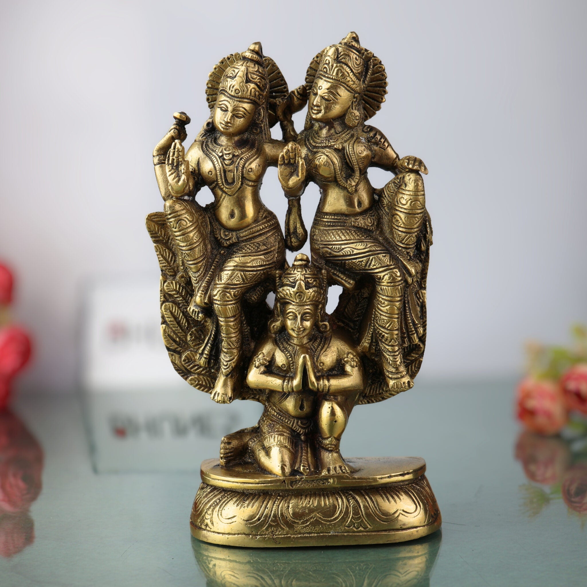 Brass | Vishnu Idol | Lord Vishnu | Vishnu Idol Brass | Vishnu| Murti | Idol | Brass Vishnu Idols For Puja | Brass Narayan Idol | Lakshminarayan| Lakshmi Narayan