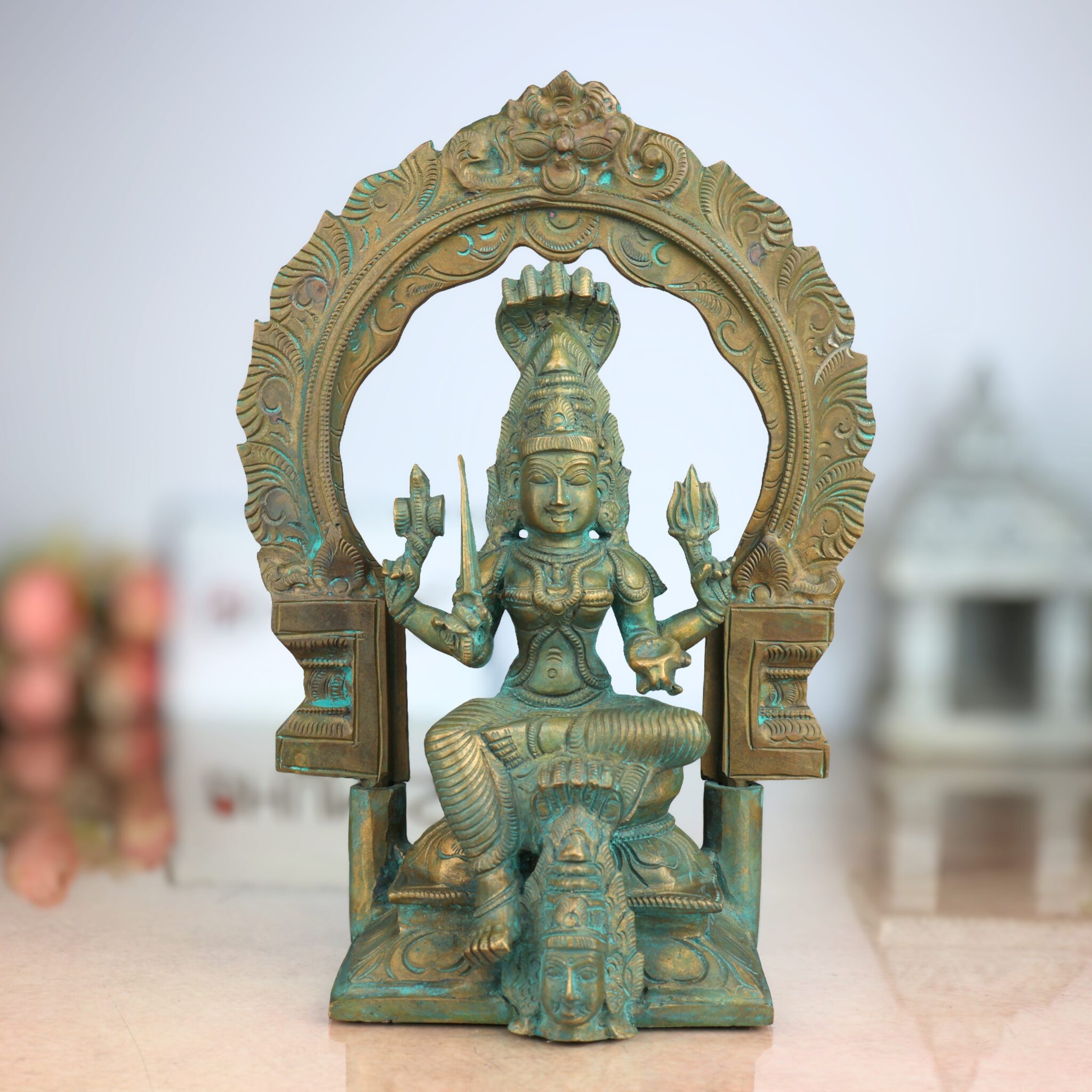 Handcrafted Bronze Panchaloha Mariamman Idol