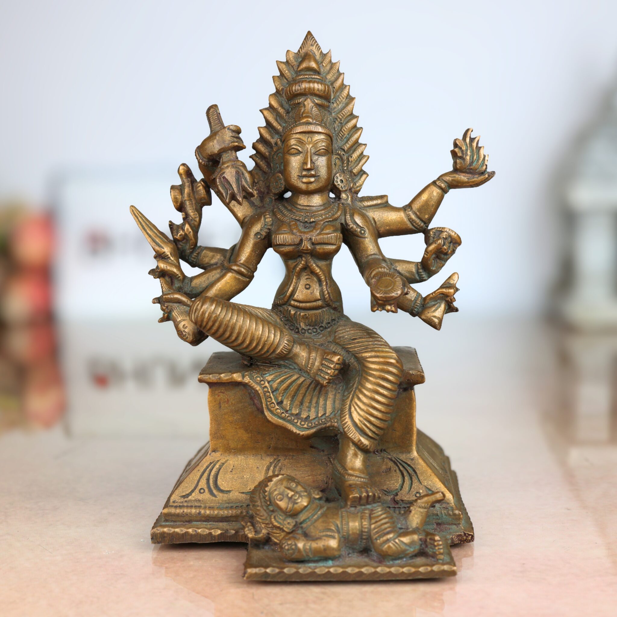 Handcrafted Bronze Panchaloha Mariamman Idol
