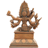 Handcrafted Bronze Panchaloha Mariamman Idol – Mari Amman / Mariamma / Maariamman Chola Art Temple Statue for Pooja, Home & Gifting,Brown, 5.5 Inch, 1 Piece