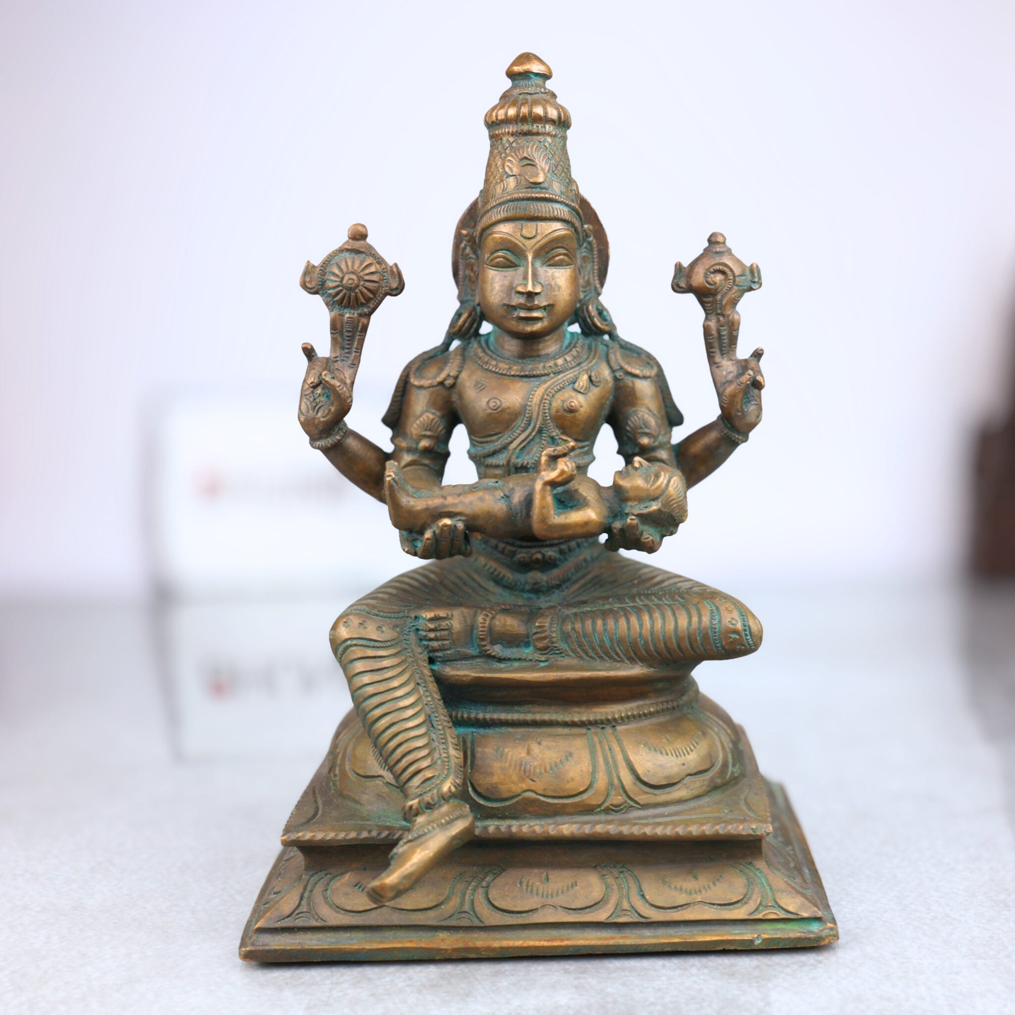 Bronze Vishnu with Prahlada Idol