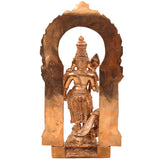 Handmade Panchaloha Karthikeya Murugan Idol | Handmade Panchaloha Karthikeya Murugan Idol | South Indian Lord Kumara Sculpture for Pooja & Decor,Brown, 11 Inch, 1 Piece