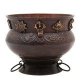 Bhunes Brass Decor Bowl Bowls Pittal Ka Katora With Stand,Brown, 5 Inch, 1 Piece