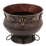 Bhunes Brass Decor Bowl Bowls Pittal Ka Katora With Stand,Brown, 5 Inch, 1 Piece