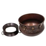 Bhunes Brass Decor Bowl Bowls Pittal Ka Katora With Stand,Brown, 5 Inch, 1 Piece