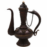 Brass Handcrafted Surahi Idol for Puja, Home Decor, Temple, Gifts – Traditional Peetal/Pittal Surai, Decorative Indian Water Pot Murti, Artisan Statue, Religious Sculpture,Brown, 9.5 Inch, 1 Piece